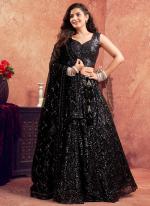 Premium Net Black Party Wear Sequins Work Lehenga Choli